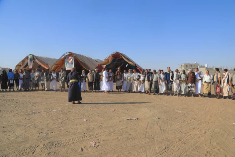 «رفع مخيم الشهيد يونس الشريحي في مأرب بعد توافد قبلي واسع وتعهدات رسمية بكشف الجناة»